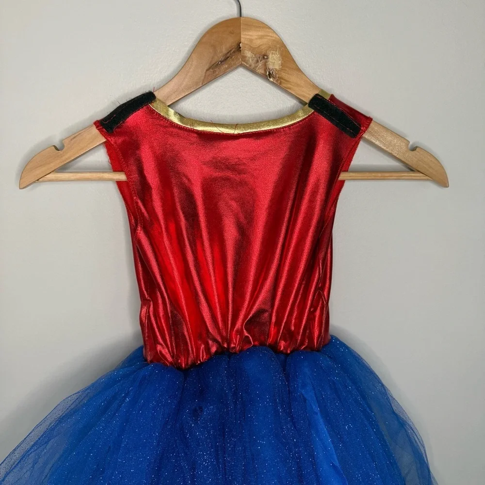Wonder Woman Superhero Tutu Dress for Kids - Red and Blue